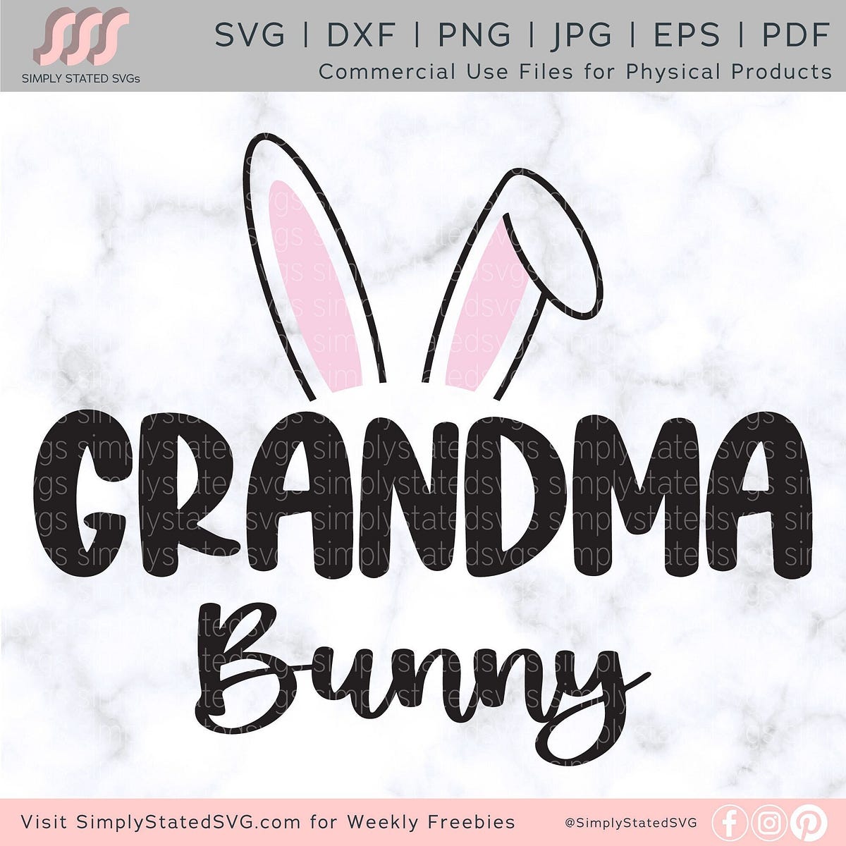 Easter SVG Grandma Bunny SVG Easter SVG Easter Bunny svg Bunny Ears svg ...