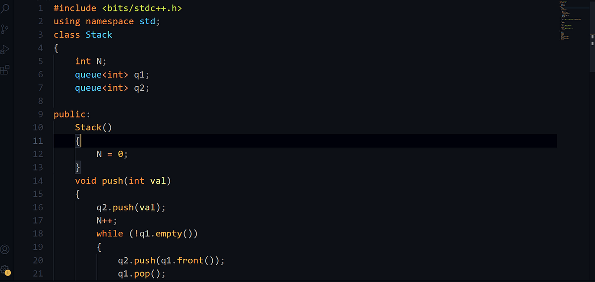 Implementation of stack using Queue | by Atharva Parkale | Medium