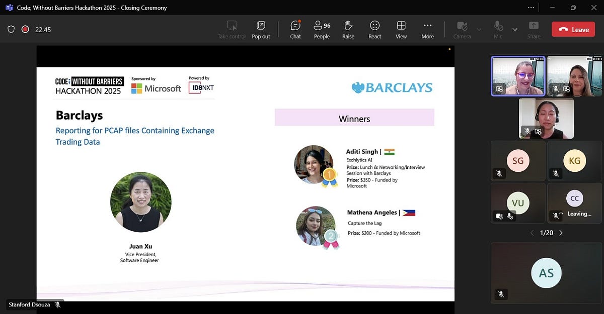 Preview image for Winning Microsoft Code; Without Barriers Hackathon 2025