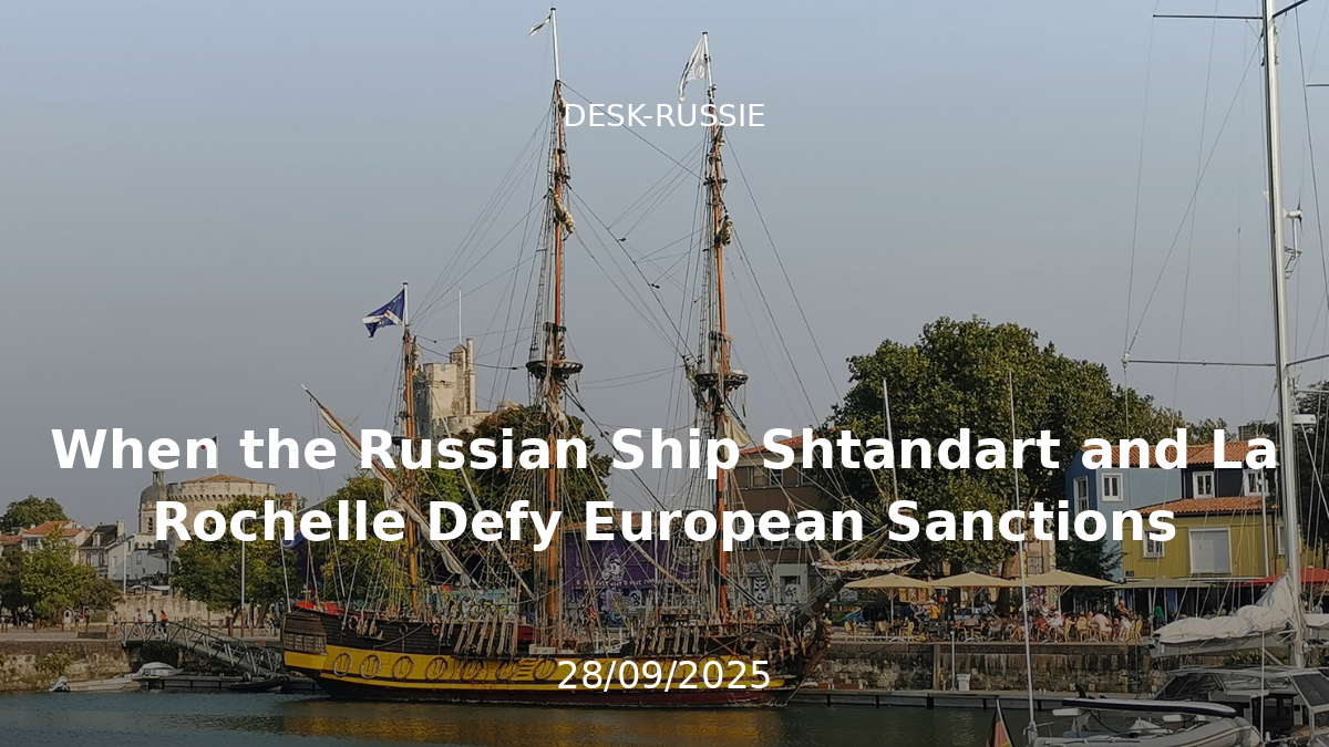 Desk-Russie: When the Russian Ship Shtandart and La Rochelle Defy European Sanctions, 28/09/2025