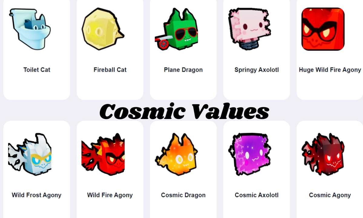 Cosmic Values - Huge Pets - Pet Simulator X Value List - Updated 