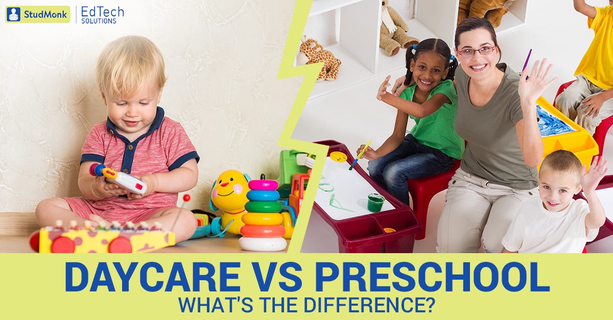 Difference between Childcare and Preschool by StudMonk EdTech