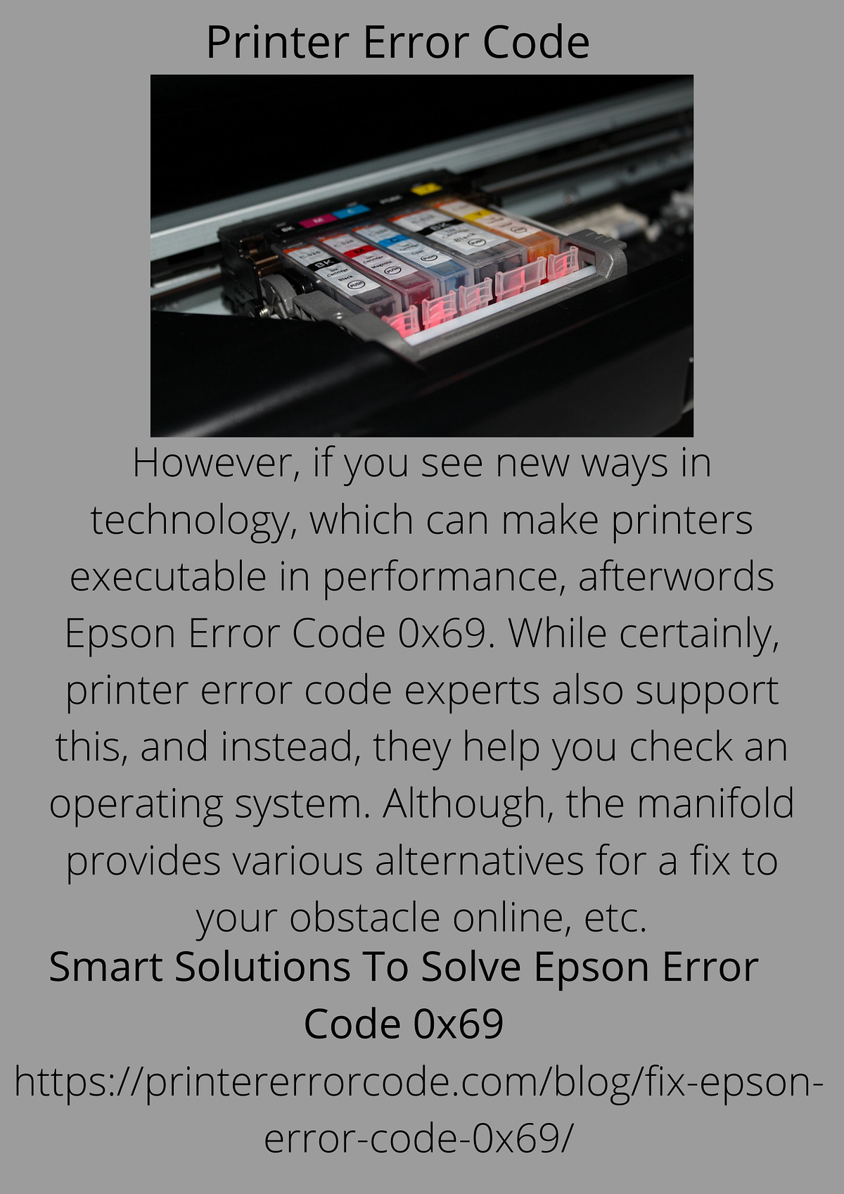 Smart Solutions To Solve Epson Error Code 0x69 Printererror Medium