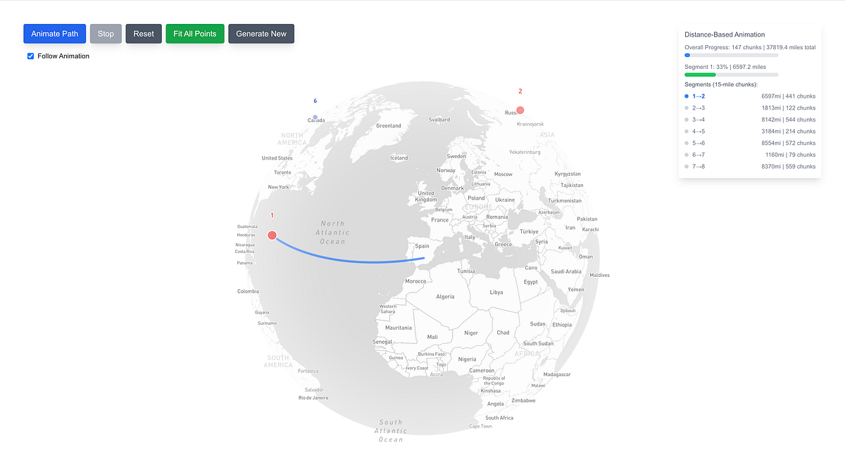 Mapbox Globe Animation: Camera-Following Line Segments with Smooth ...