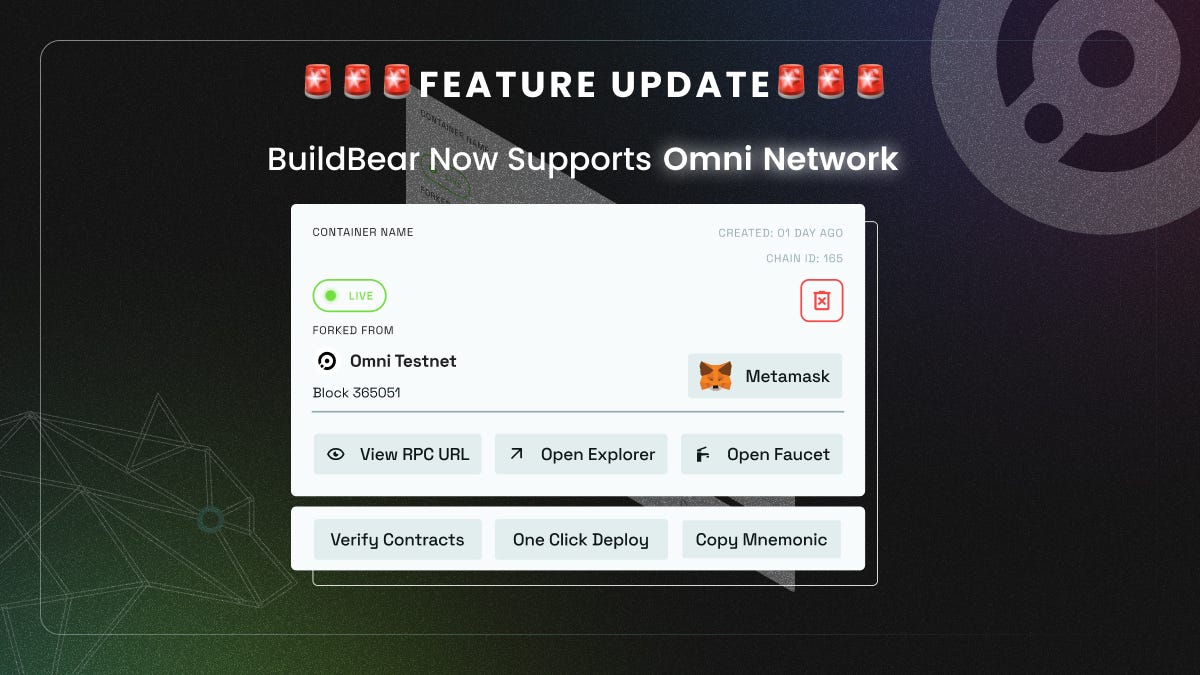 Exciting News! BuildBear Now Supports Omni Testnet!