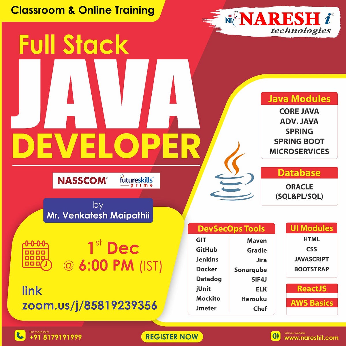 Full Stack Java Developer Online Training — Naresh IT - Avinash Nit ...