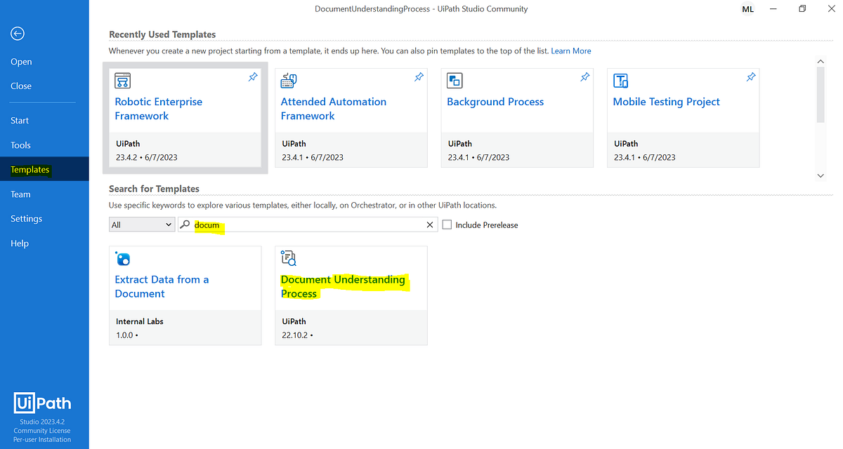Document Understanding Template UiPath by Mudhukrishna Lalapet