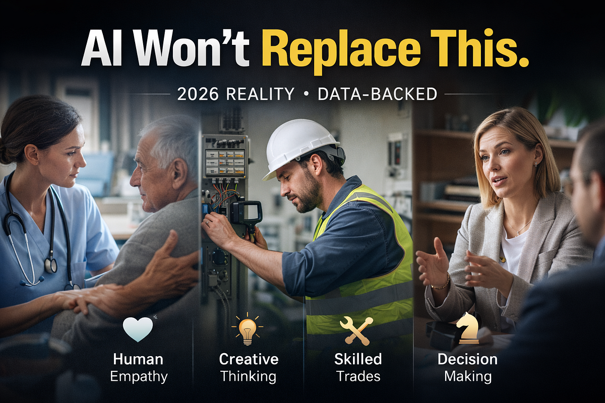 What AI Won't Replace: The 2026 Growth Edition | by Rohan Mistry | Stackademic