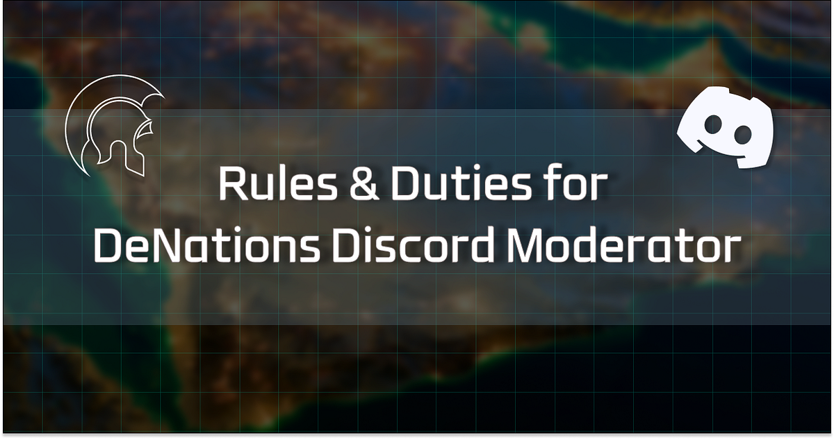 Rules for Discord Moderators. Rules and Duties in more detail by