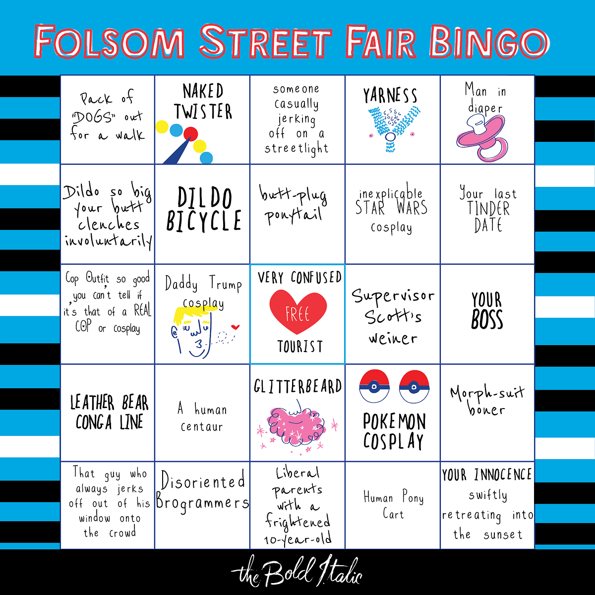 Image of: The Folsom Street Fair Bingo Card