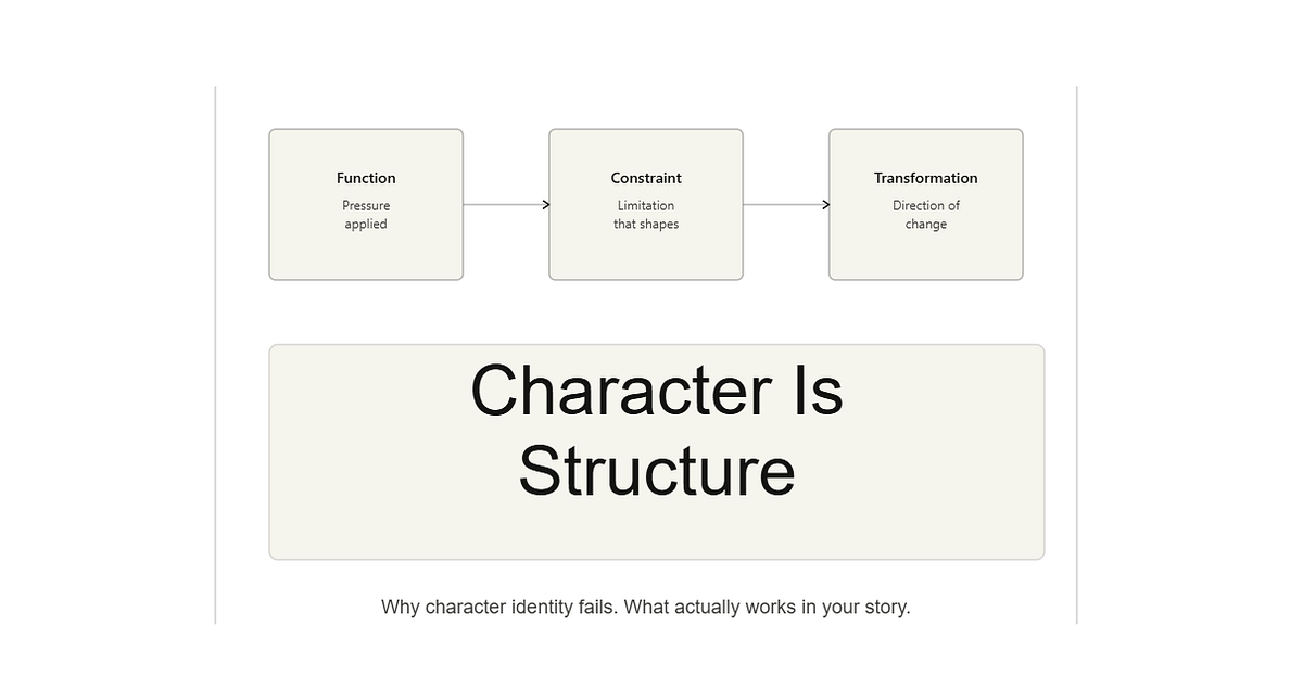 Character Is Structure | Rondanini Publishing