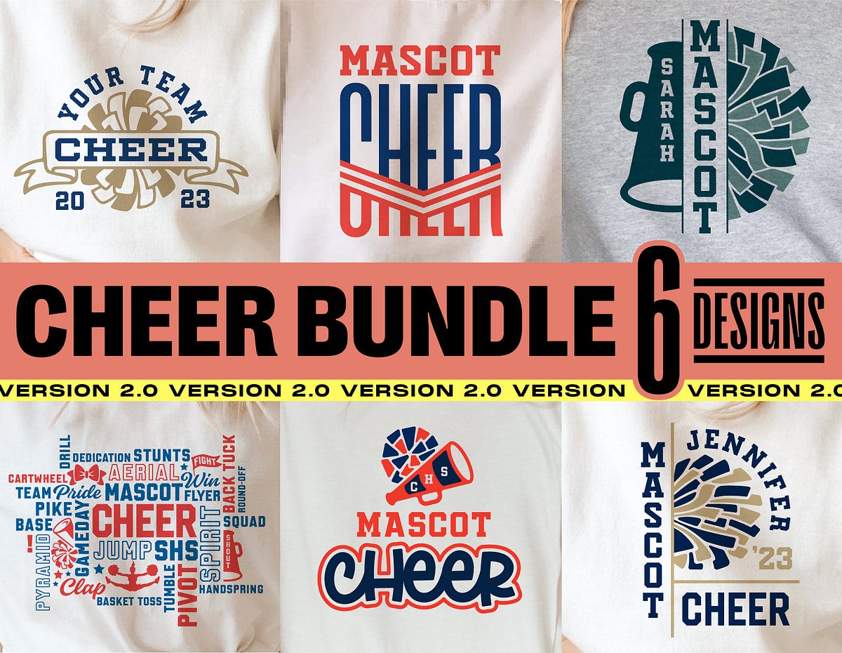 Cheer Bundle Svg, Png Dxf Eps, Cheerleader Bundle, Cheerleading, Cricut ...