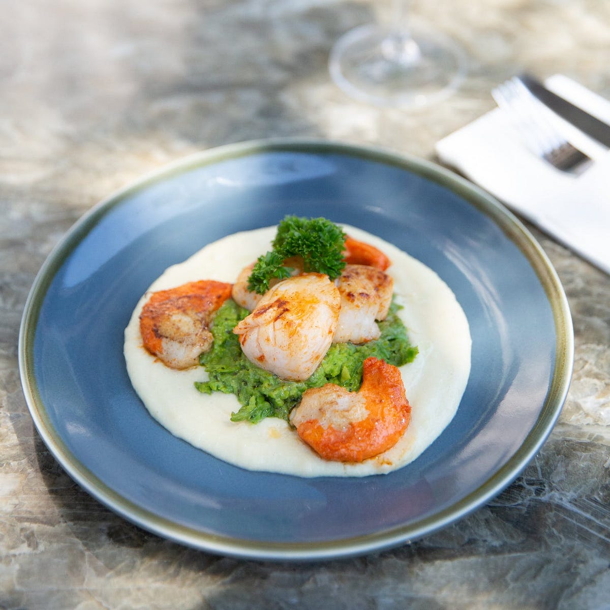 Grilled Scallop Salad with Cajun Seasoning by Penny Harris Aug
