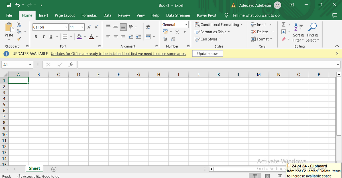 Excel Interface Explained