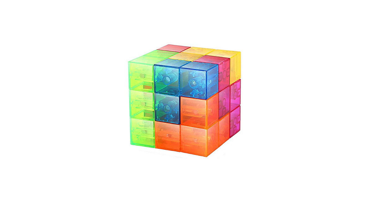 Clear Rubik's Cubes with Magnets