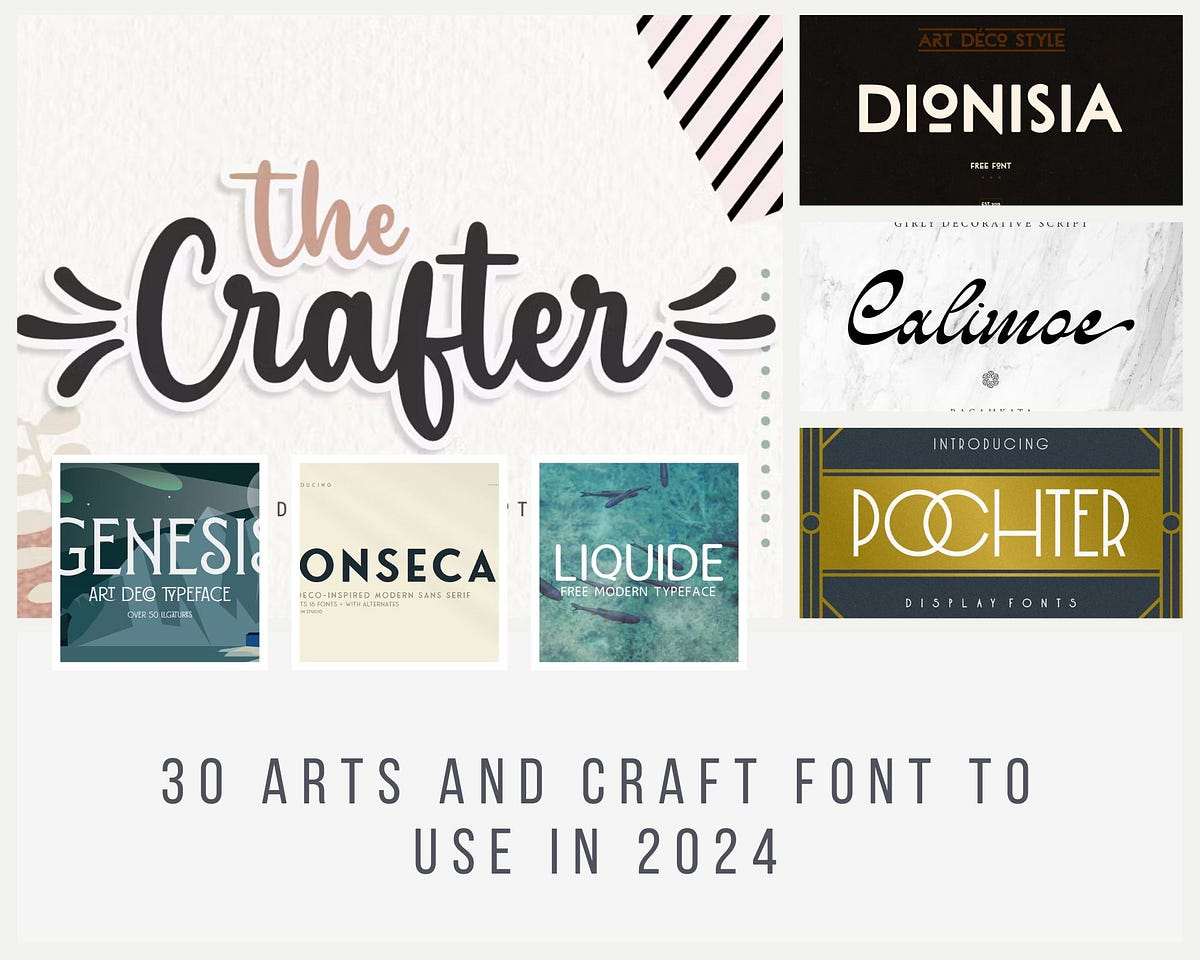 30 Arts And Crafts Fonts to Use in 2024 Medium