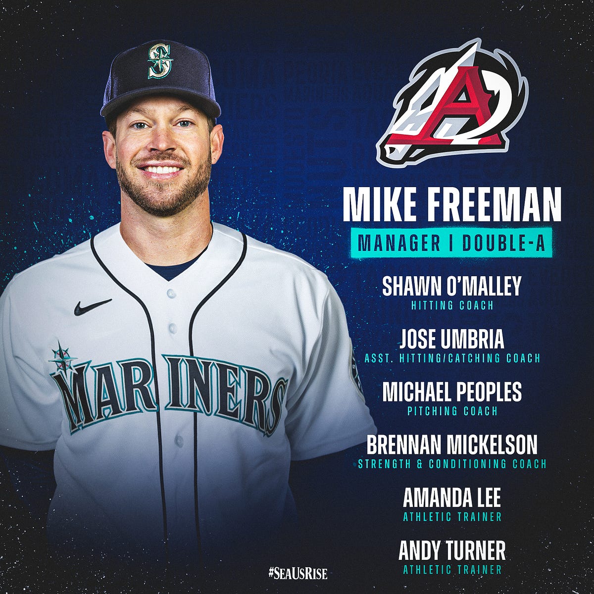 Mariners Announce DoubleA Arkansas Staff for 2023 Season by Mariners