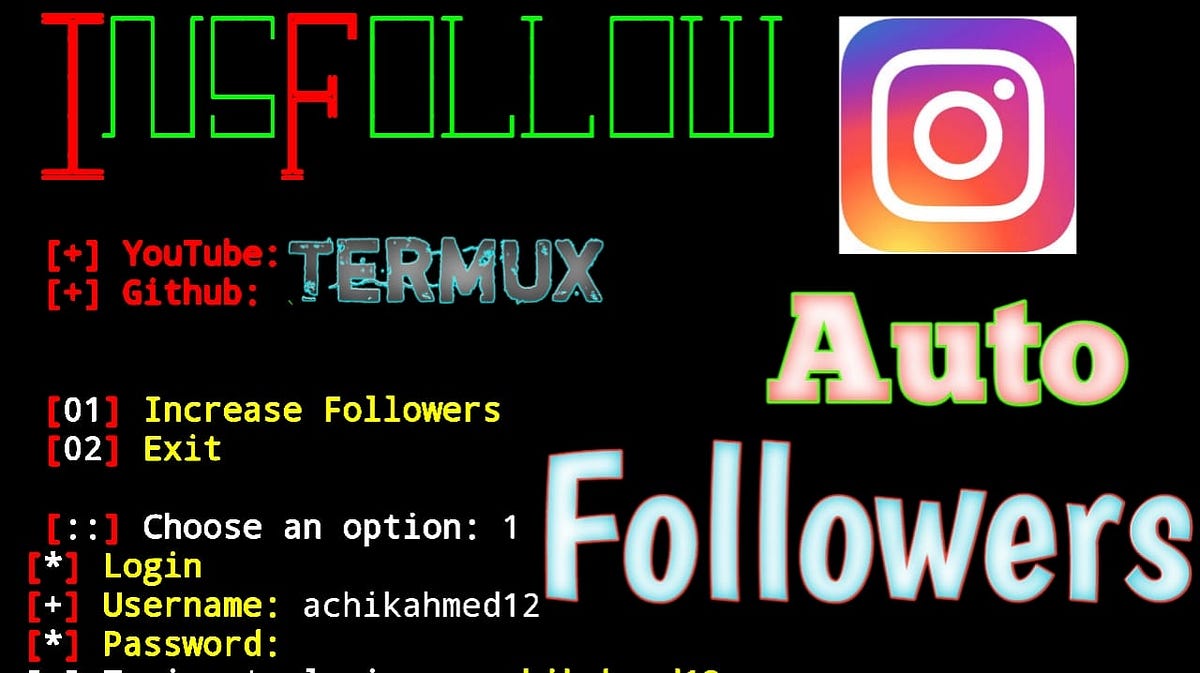 How to increase instagram followers with Termux hackme127 Medium