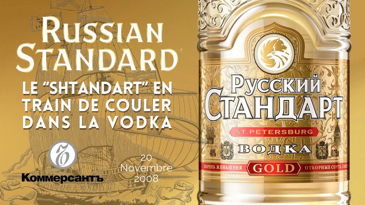 Le voilier “Shtandart” en train d’être coulé dans la vodka “Russian Standard”