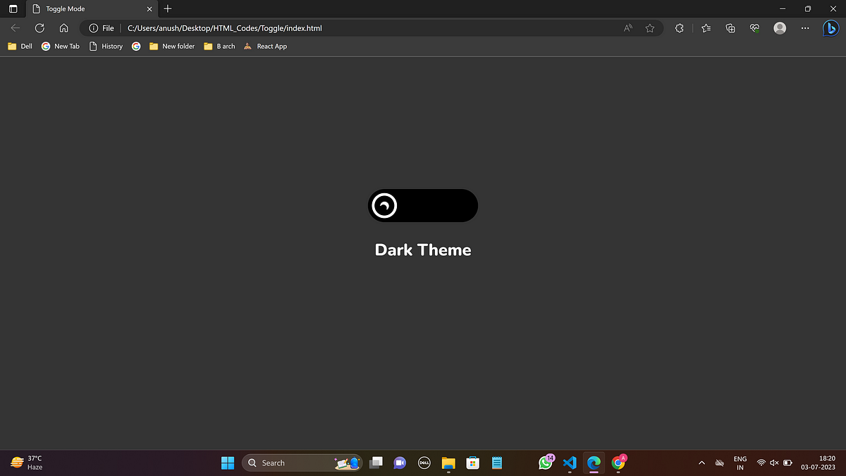 Toggle Button in HTML | Medium