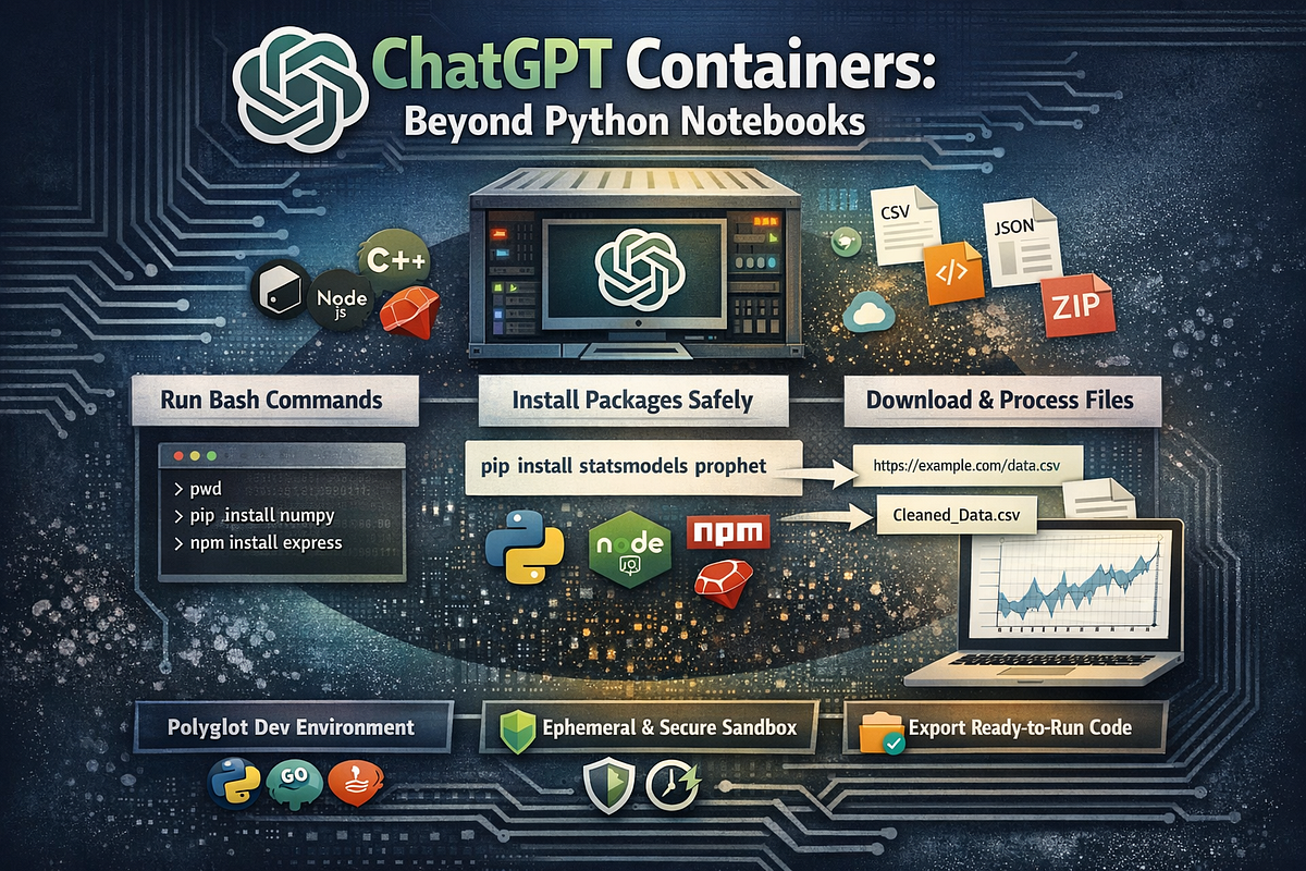 ChatGPT containers: Run bash, pip/npm, and file downloads in a safe dev ...