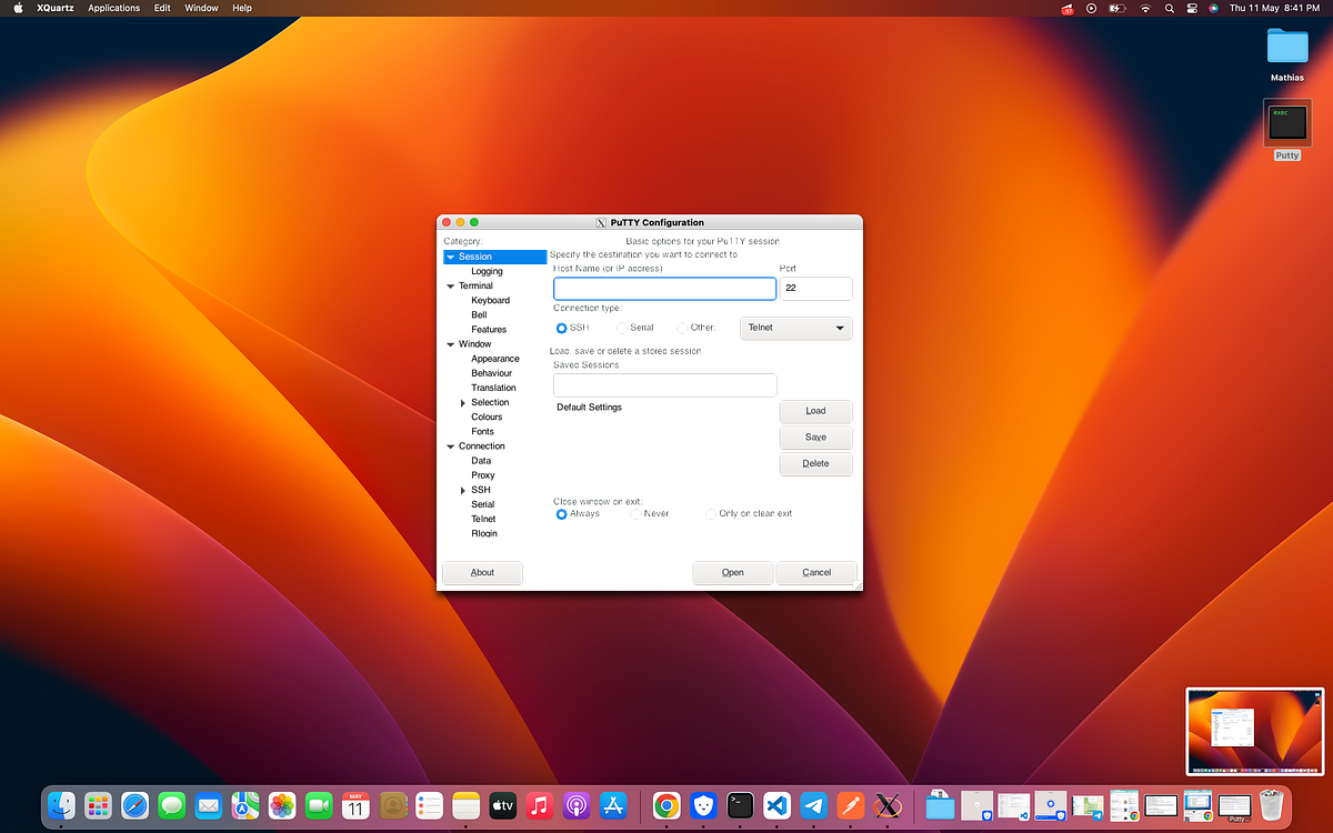 Installing putty in a Mac is not as easy as in Windows. How every
