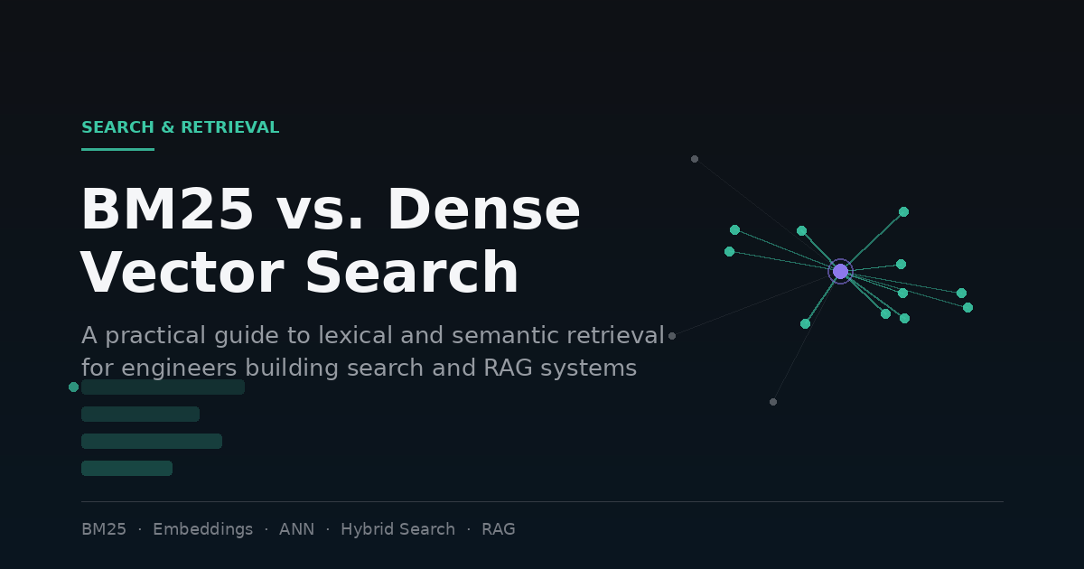 BM25 vs. Dense Vector Search: A Practical Guide for Engineers Building Search and RAG Systems