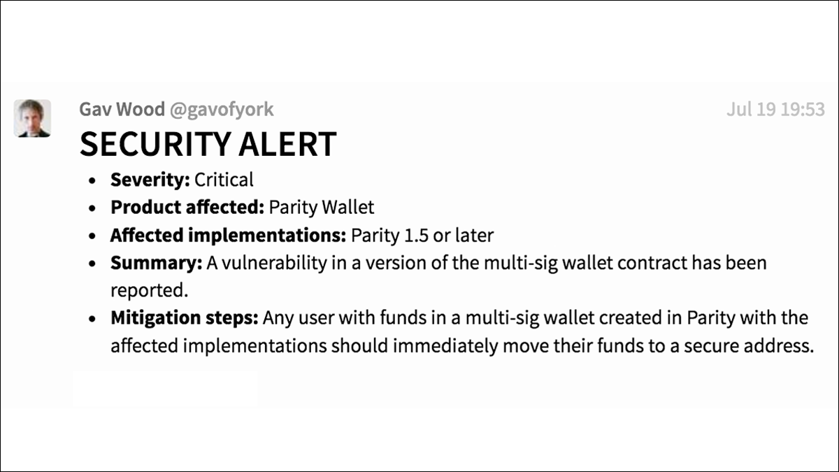 Parity multisig hack resulting in 153,037 stolen ETH | by Parity Hack Trace  | Parity Hack Trace | Medium