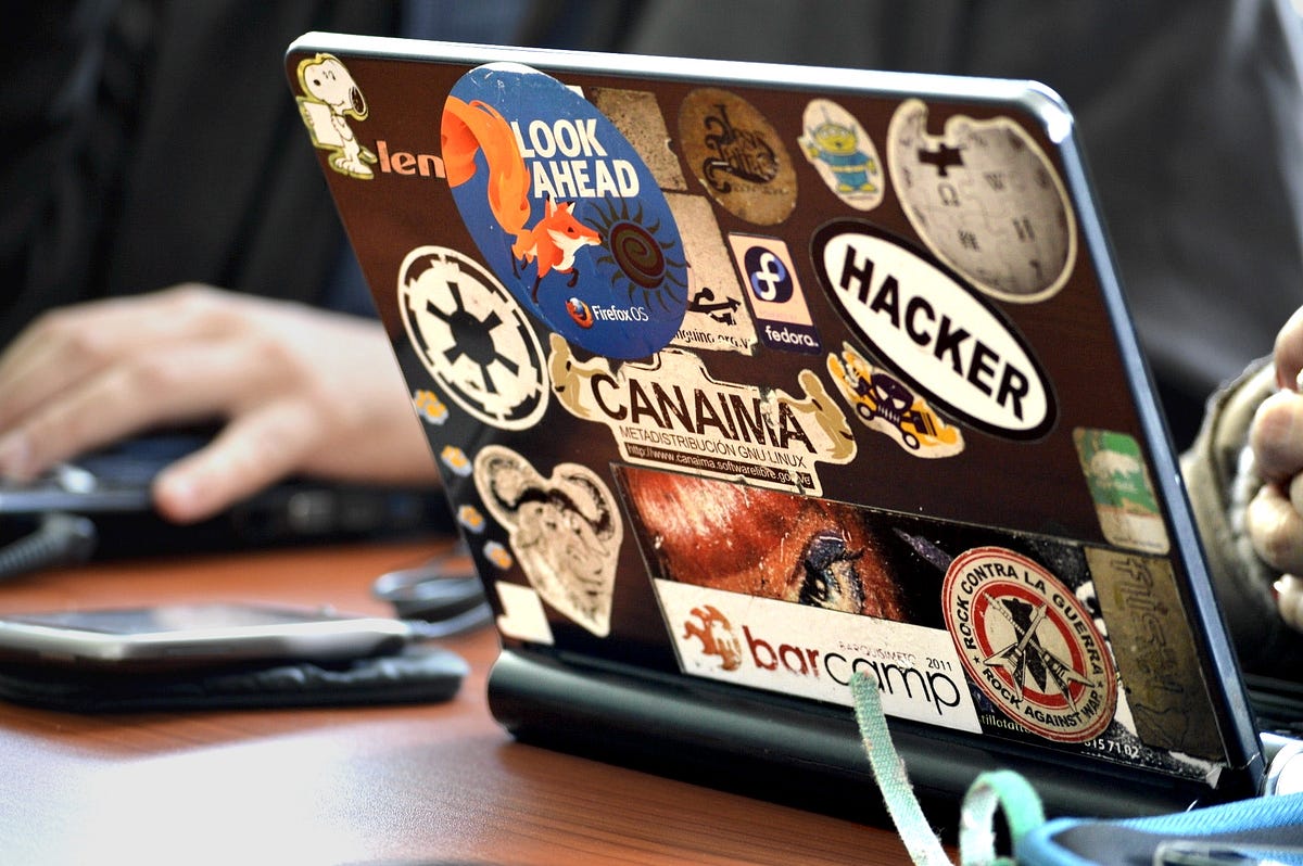 The Peril of the Laptop Sticker. A few weeks ago, somebody in my office… |  by Rafe Needleman | Caller Calls Back
