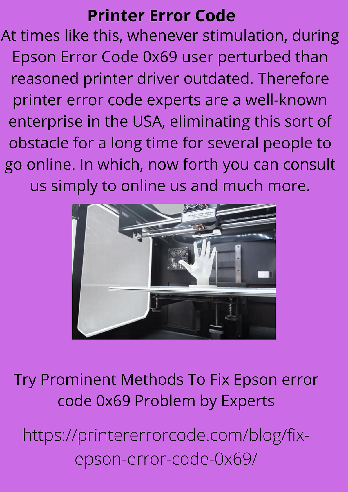 Try Prominent Methods To Fix Epson Error Code 0x69 Problem By Experts