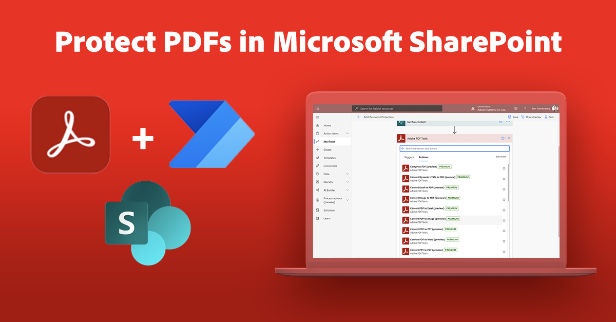Add PDF Protection to a PDF in Microsoft SharePoint and Power Automate