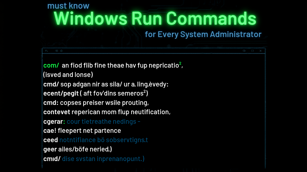 Must Know Windows Run Commands for Every System Administrator | by ...
