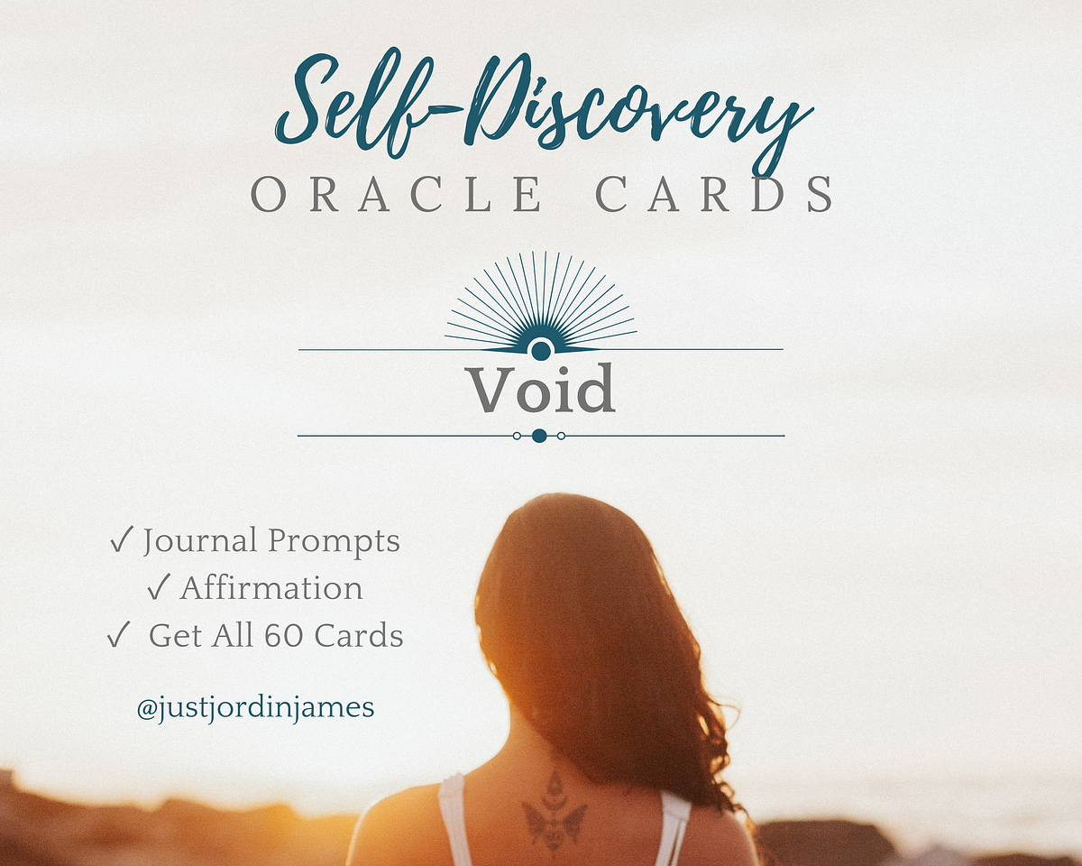 Void SelfDiscovery Oracle Card. The void is the womb that births you