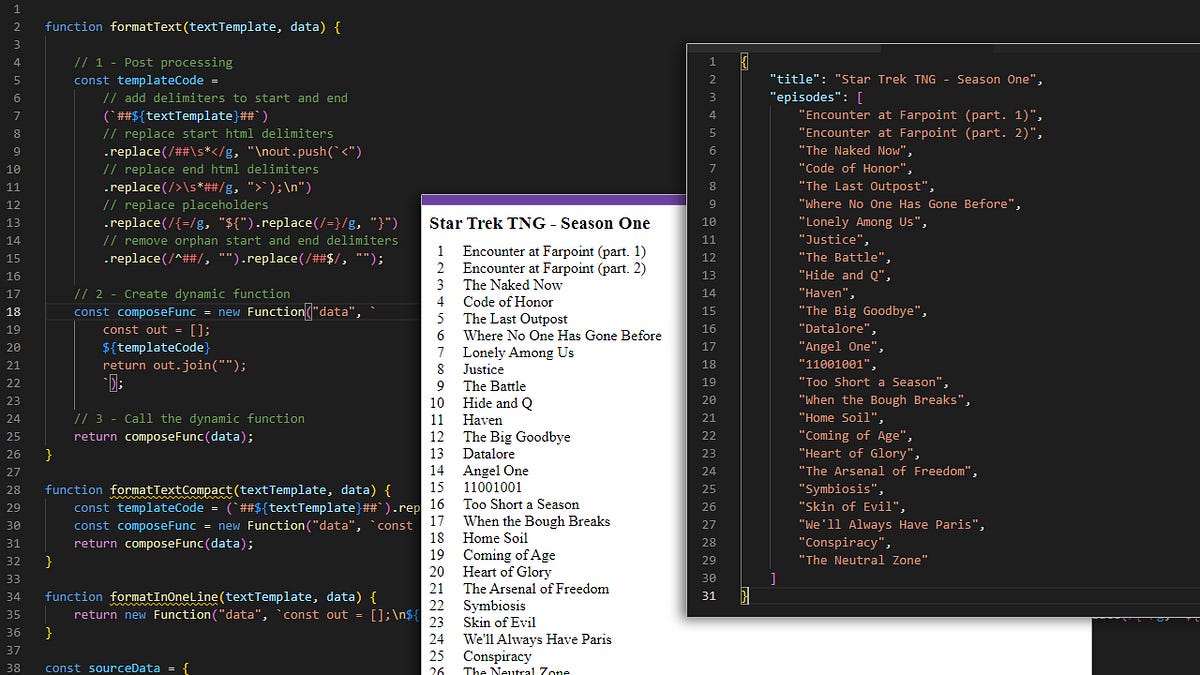 How to “bake” a Javascript HTML Template Engine in Three Lines of Code ...