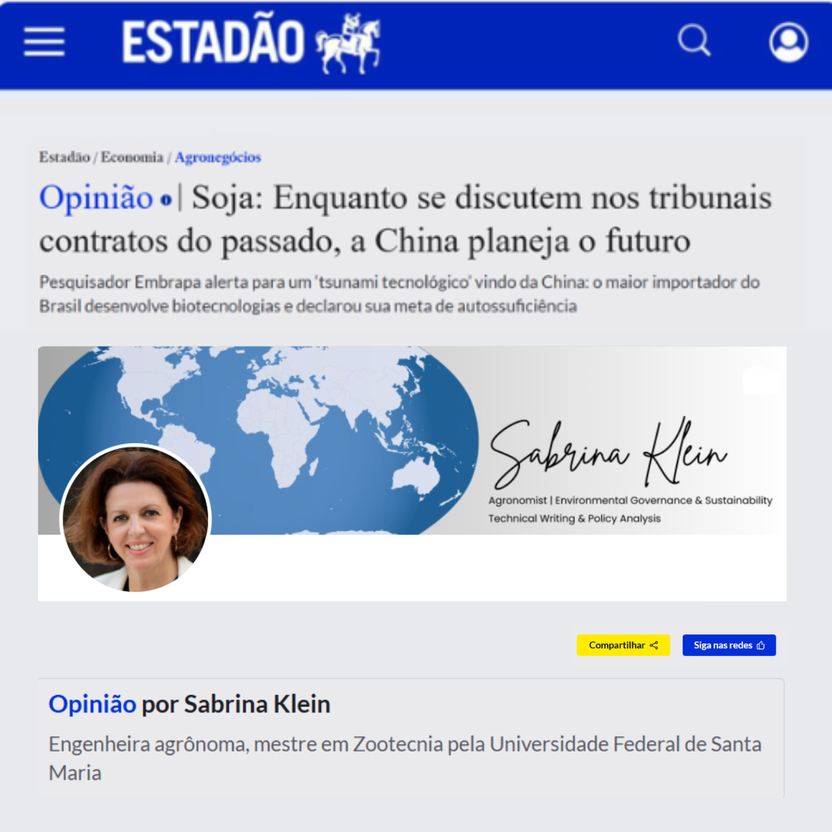 Opinião Soja: Enquanto se discutem nos tribunais contratos do passado, a China planeja o futuro