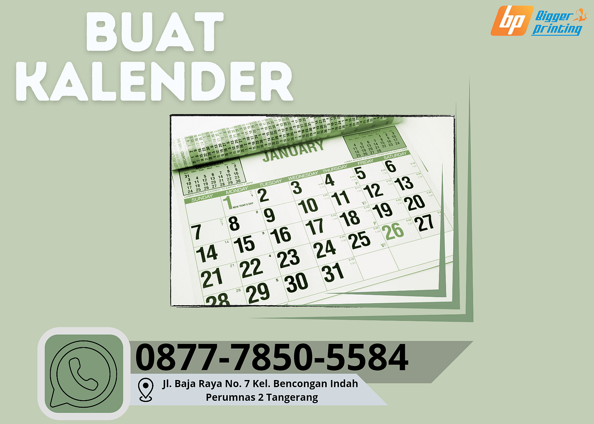 Buat Kalender BEST SELLER, Wa./Call.0877-7850-5584, Buat Kalender di