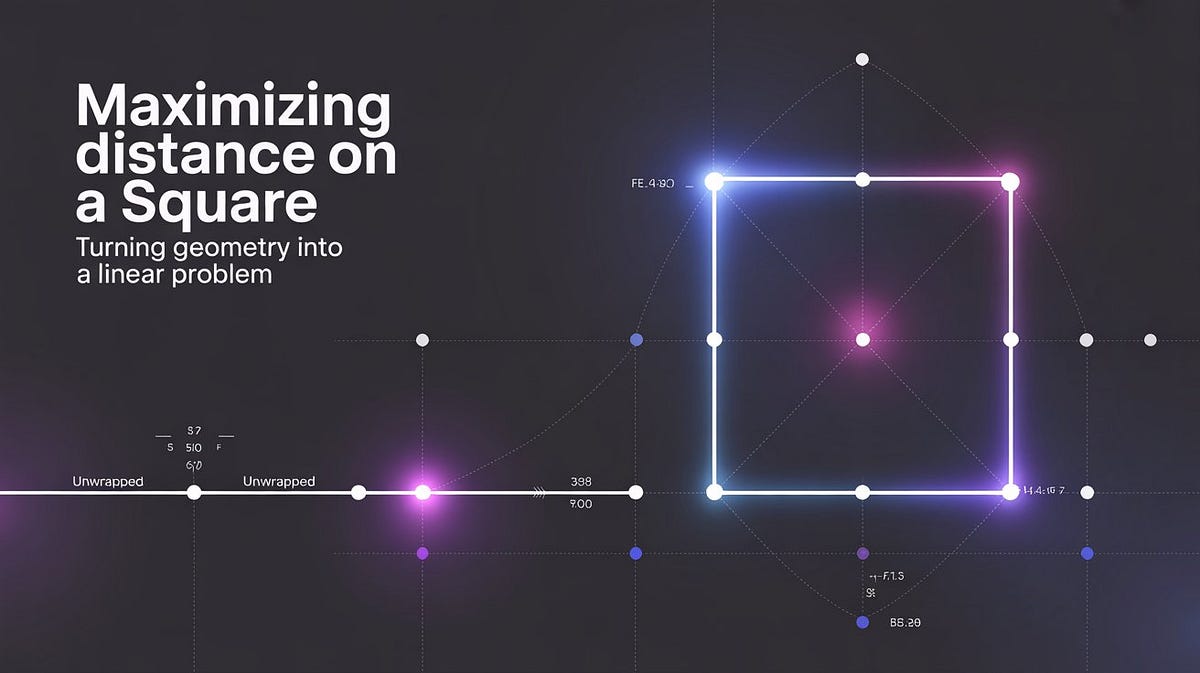 Maximizing Distance on a Square: Turning Geometry into a Linear Problem ...