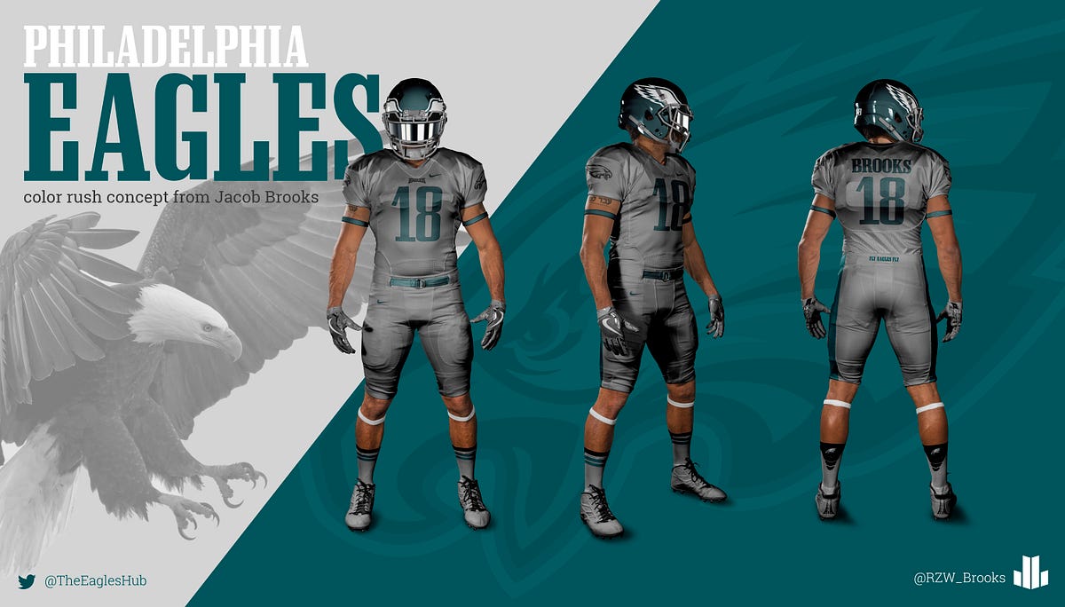 Philadelphia Eagles Grey Color Rush Uniform Concept