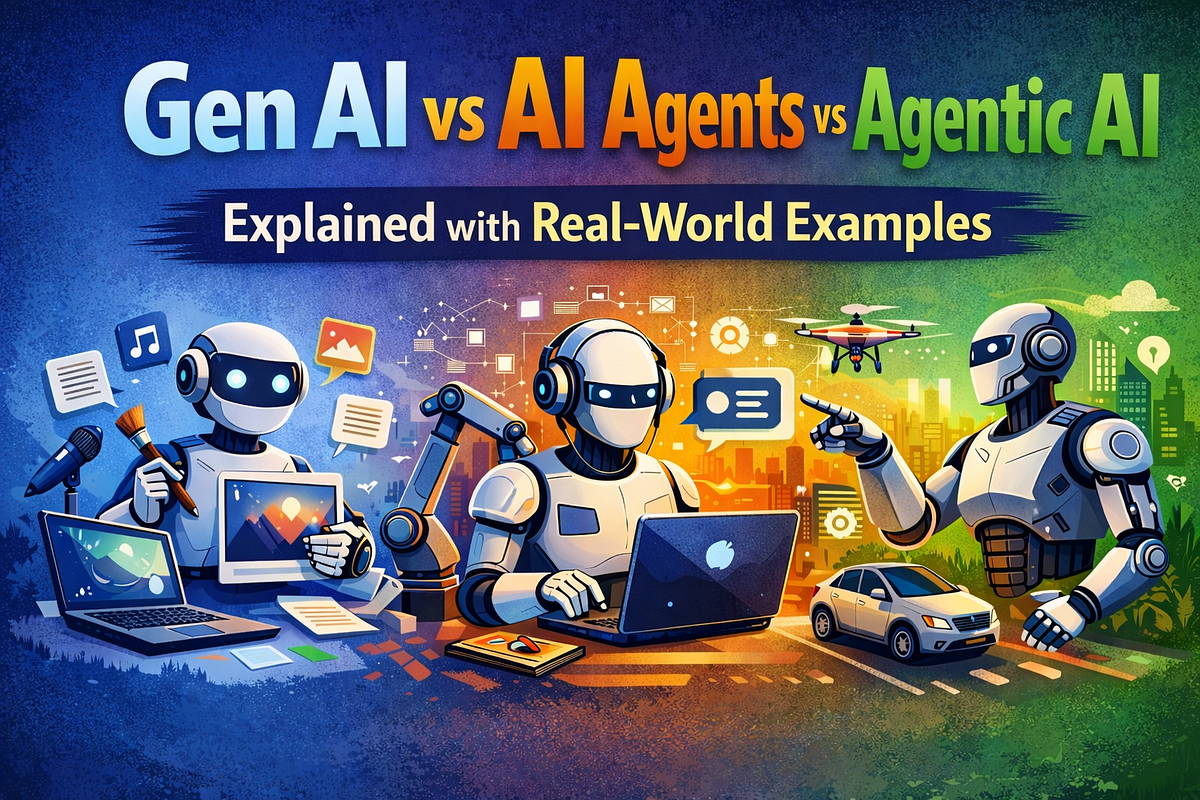 Gen AI vs AI Agents vs Agentic AI Explained with Real-World Examples ...