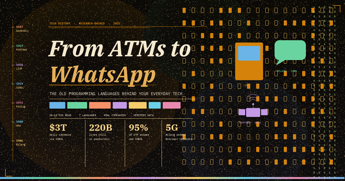 From ATMs to WhatsApp: The Old Programming Languages Behind Your ...
