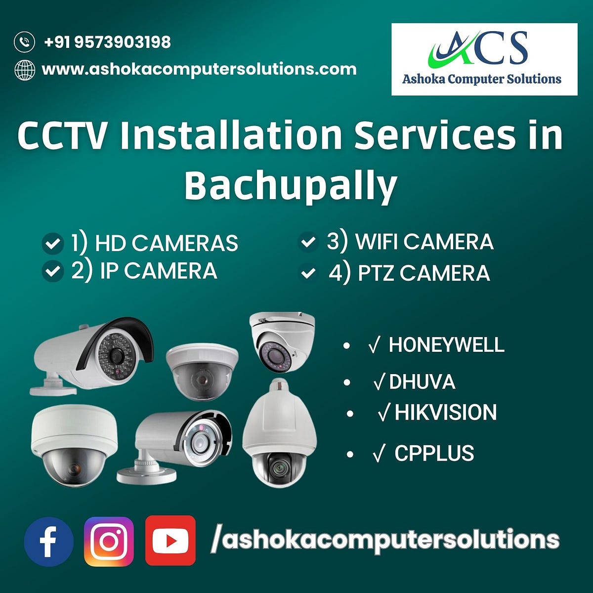 CCTV Installation Services in Bachupally Medium