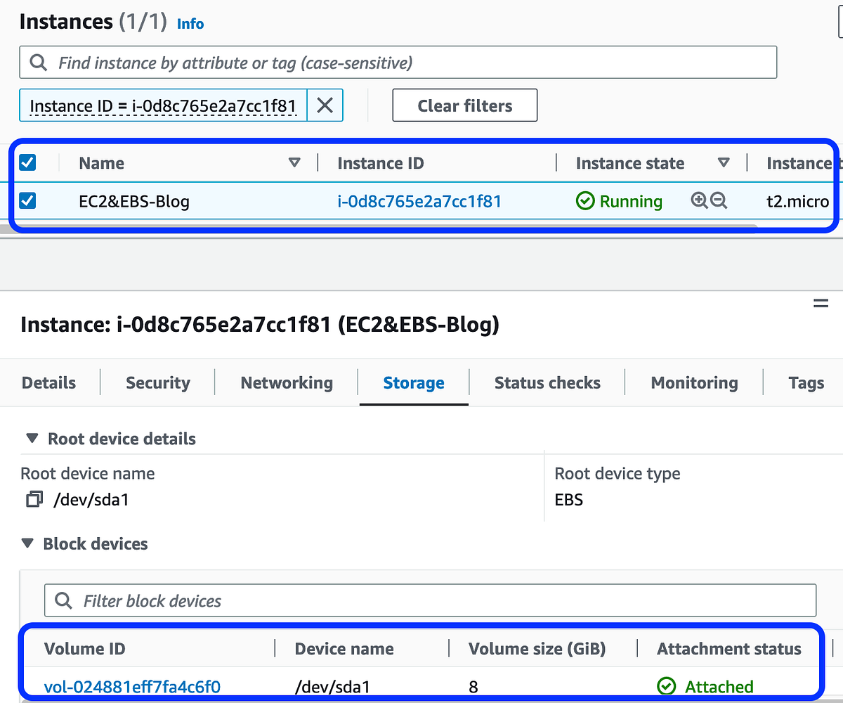 How to increase the storage of an EBS volume attached to an EC2