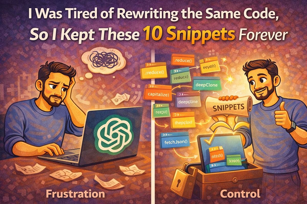 I Was Tired of Rewriting the Same Code, So I Kept These 10 Snippets ...
