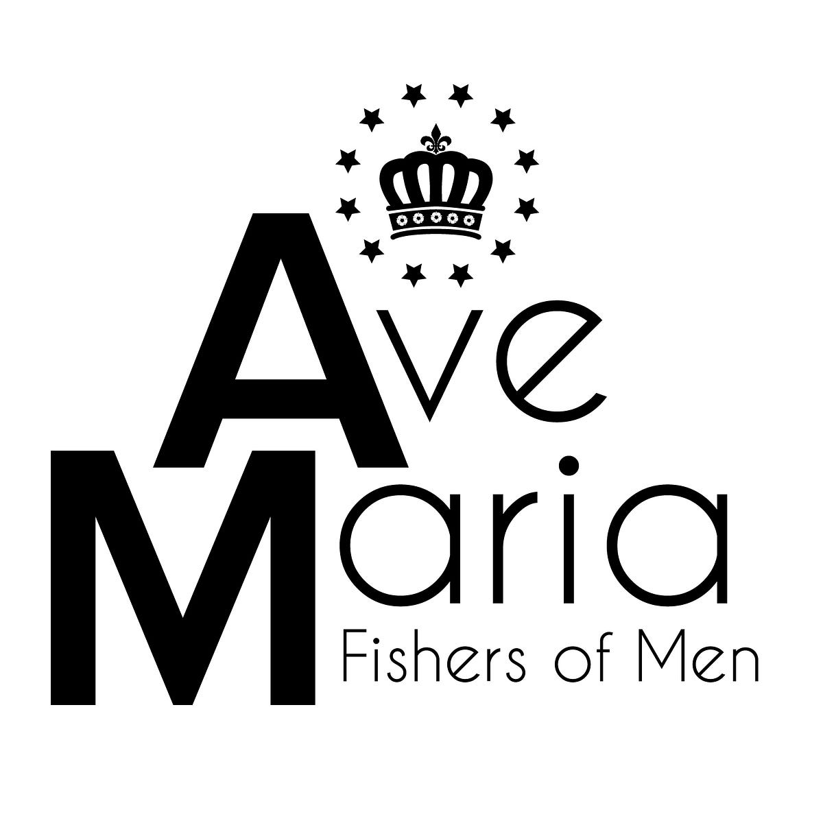 Ave Maria Logo Explained. A crown adorned with roses and twelve… by