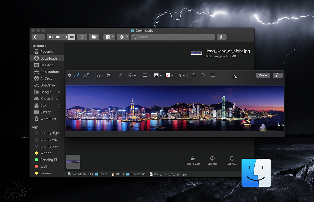 File management on Mac. Smart Folder, Tags, Version Browser… by 🐟