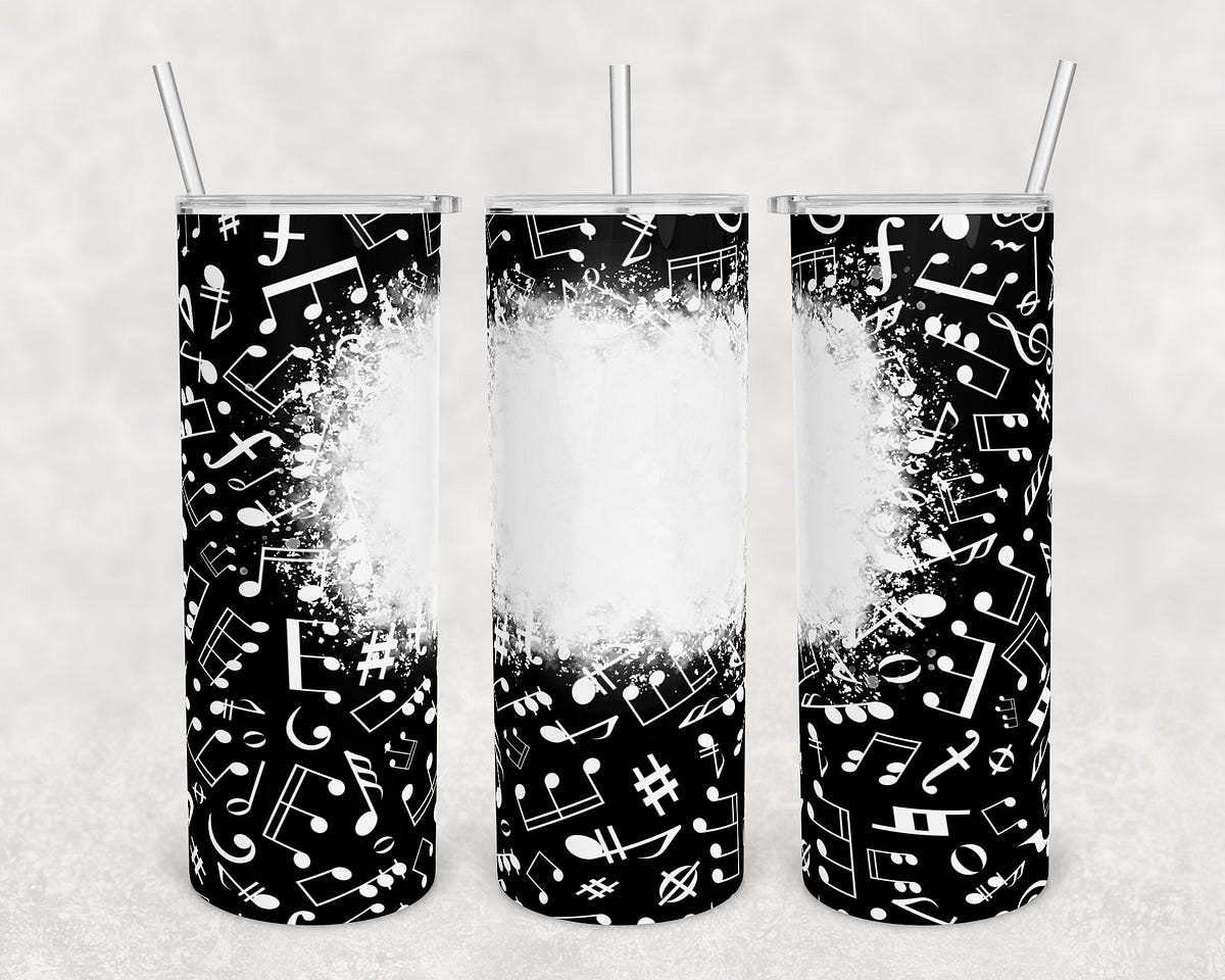 20 Oz Skinny Tumbler Sublimation Design Template Download Png Digital 