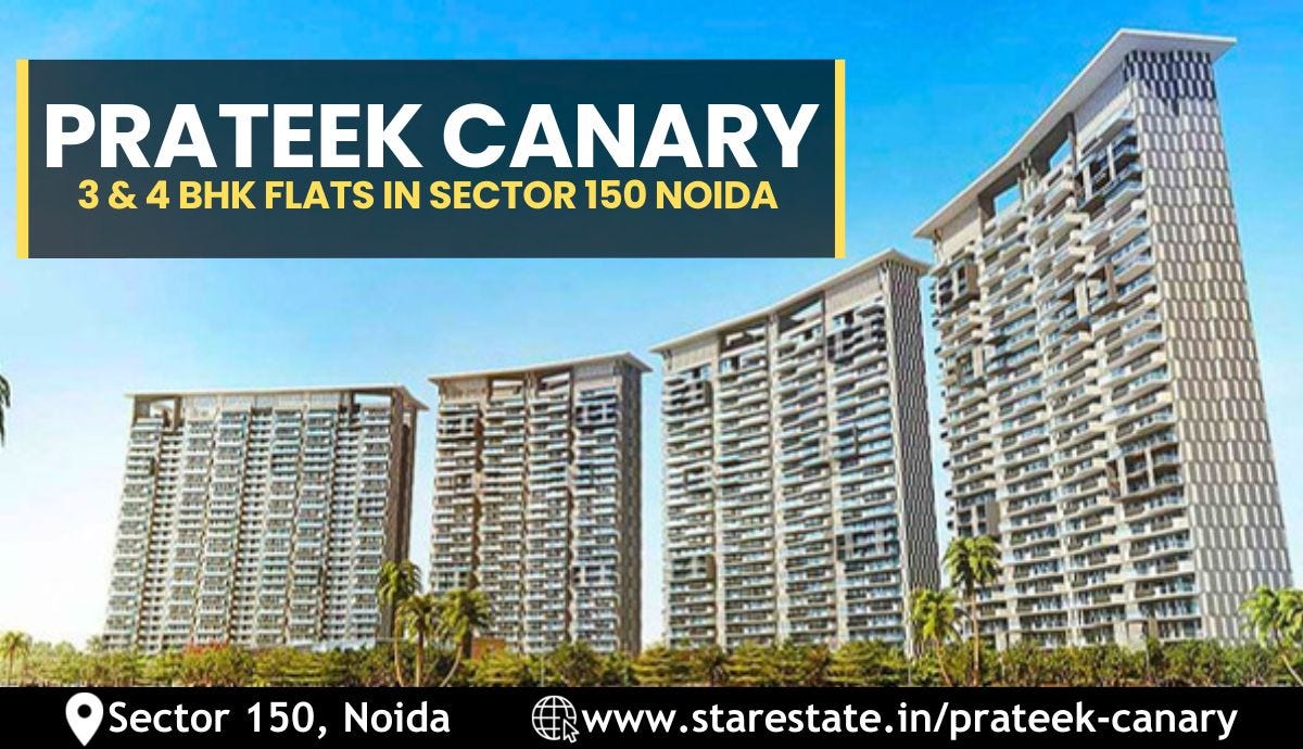 Luxury Living at Prateek Canary — 3 & 4 BHK Flats in Sector 150 Noida