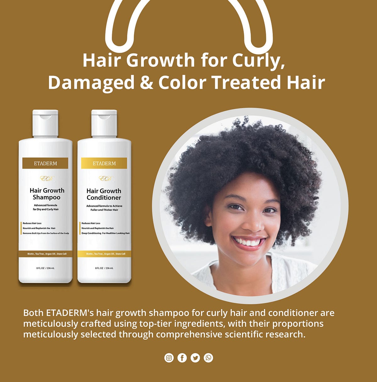 Does Etaderm Hair Growth Shampoo For Curly, Damaged And Color Treated