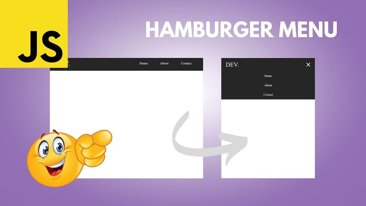 how to make a hamburger menu html