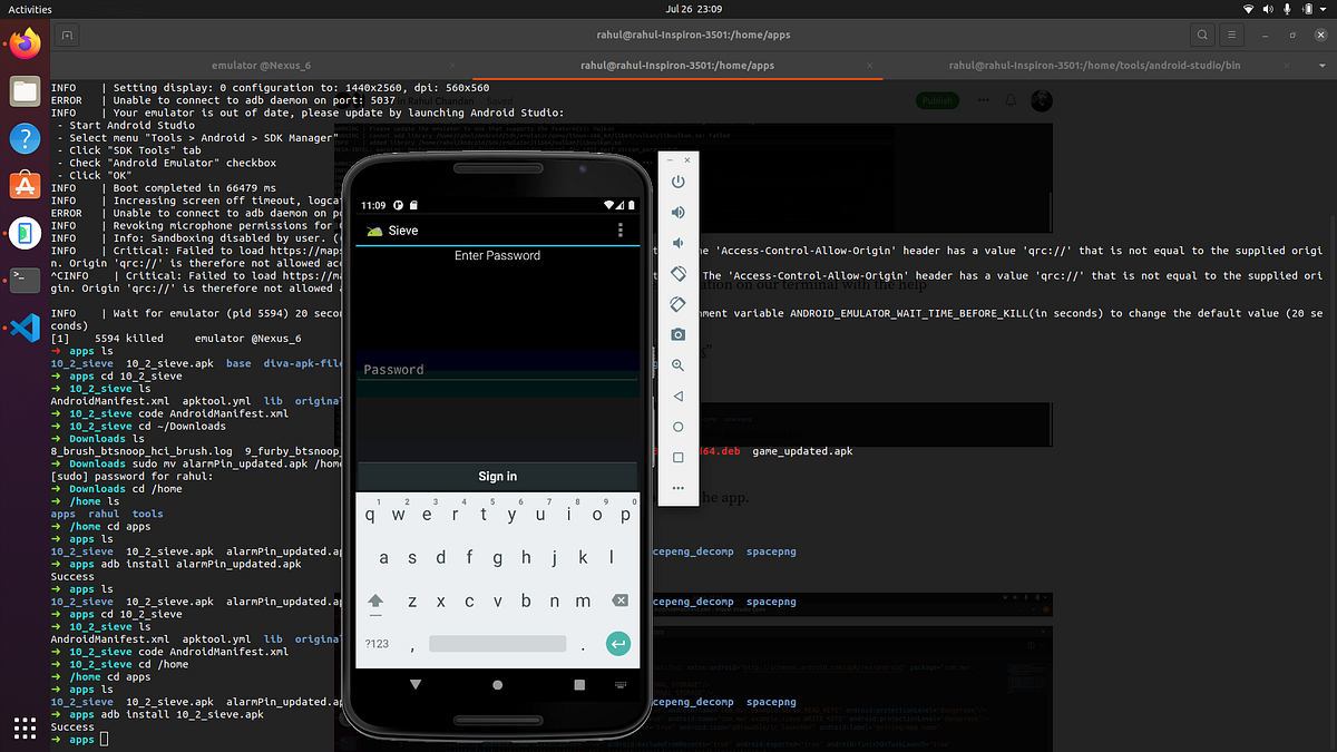 Breaking In Bypassing Sieve.apk’s Authentication by Rahul Chandan